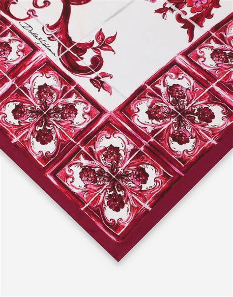 Women's Majolica cotton foulard (70x70) 